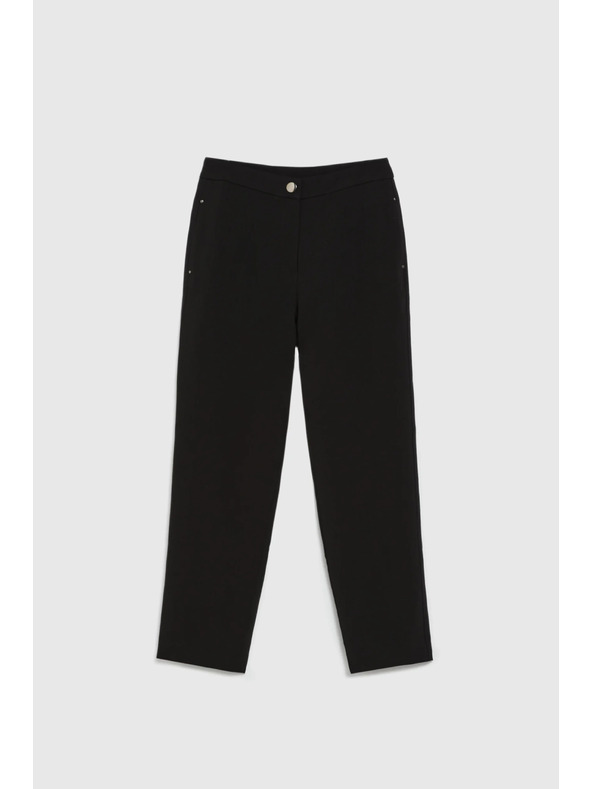 Moodo Hladké kalhoty černé Moodo