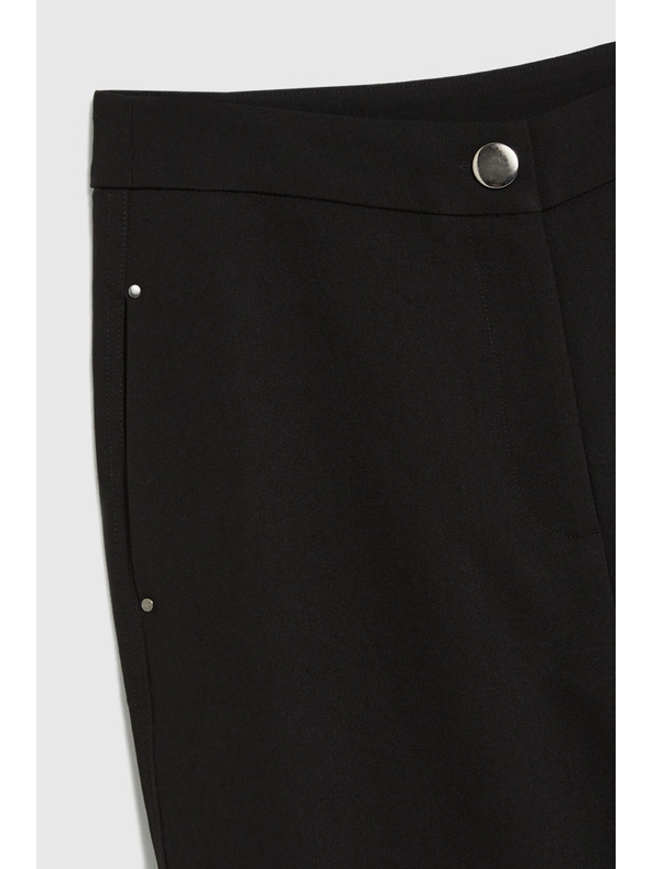 Moodo Hladké kalhoty černé Moodo