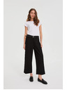Moodo Černé kalhoty s páskem Moodo