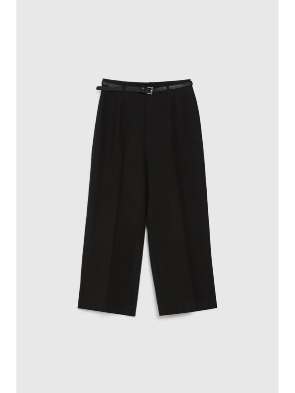 Moodo Černé kalhoty s páskem Moodo