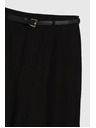Moodo Černé kalhoty s páskem Moodo