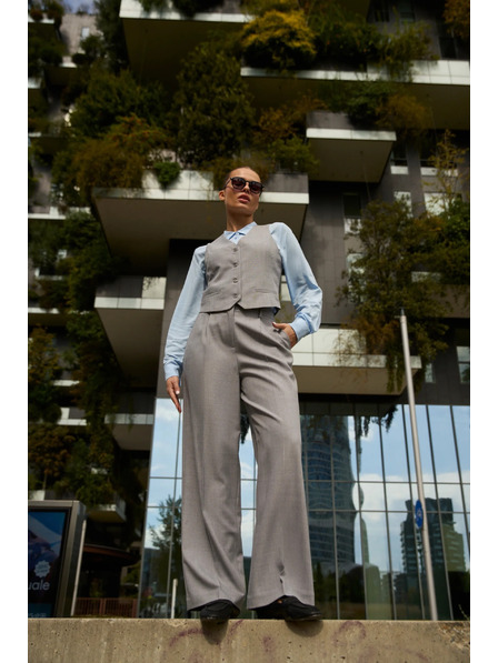 Moodo Šedé kalhoty se strukturou Moodo