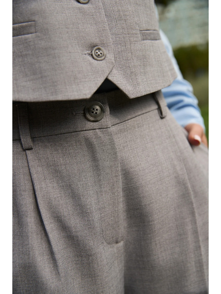 Moodo Šedé kalhoty se strukturou Moodo