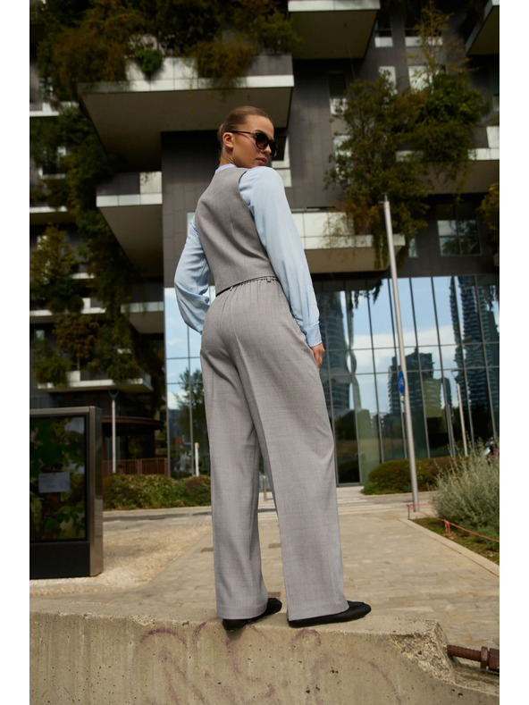 Moodo Šedé kalhoty se strukturou Moodo