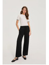 Moodo Černé viskózové kalhoty Moodo