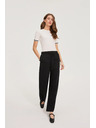 Moodo Černé viskózové kalhoty Moodo