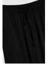 Moodo Černé viskózové kalhoty Moodo