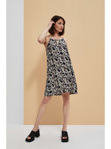 Moodo Viskózové šaty s květinovým vzorem Moodo