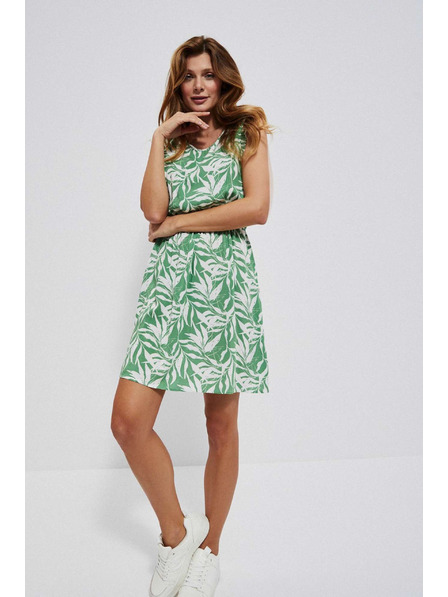 Moodo Vzorované šaty z viskózy malachitové Moodo