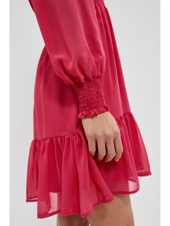 Moodo Šaty s volánkem a nafouklými rukávy Moodo