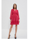 Moodo Šaty s volánkem a nafouklými rukávy Moodo