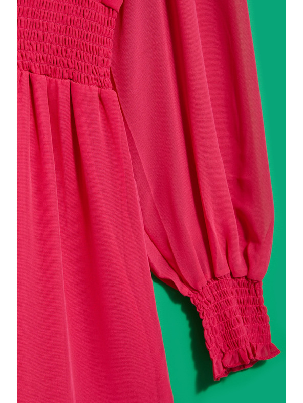 Moodo Šaty s volánkem a nafouklými rukávy Moodo