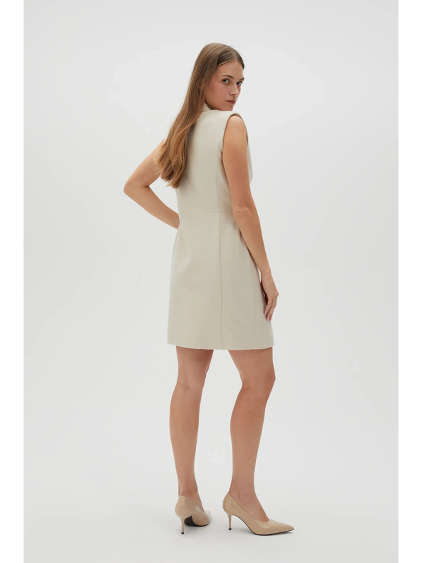 Moodo Elegantní šaty béžové Moodo