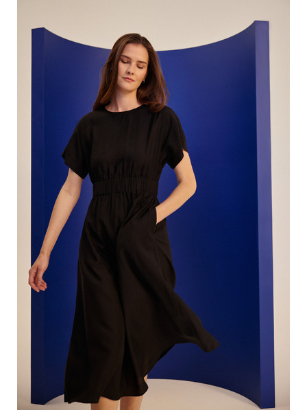 Moodo Viskózové šaty černé Moodo