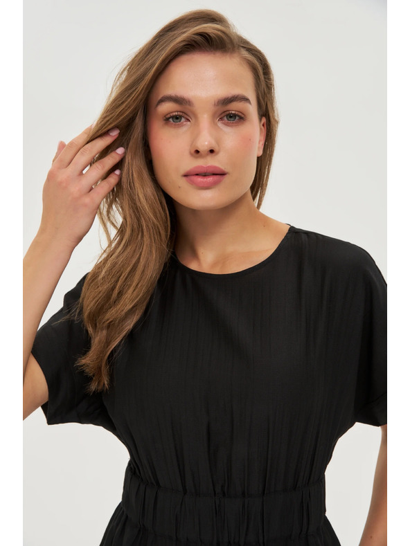 Moodo Viskózové šaty černé Moodo