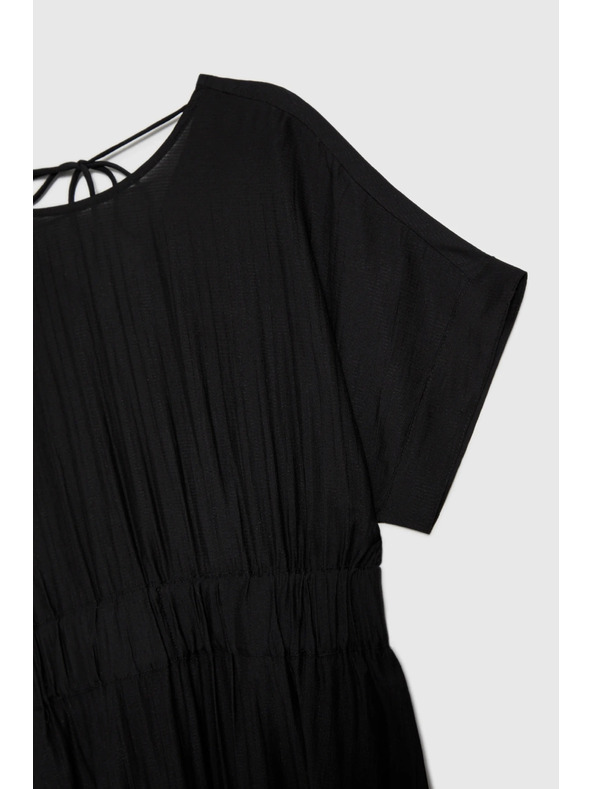 Moodo Viskózové šaty černé Moodo