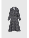 Moodo Viskózové šaty s páskem šedé Moodo