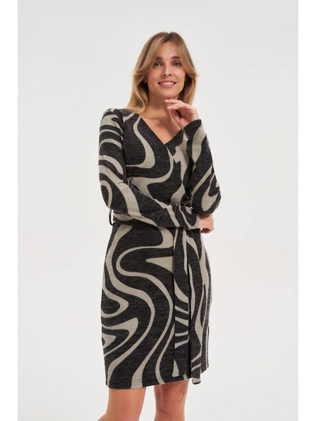 Moodo Přiléhavé šedé šaty Moodo