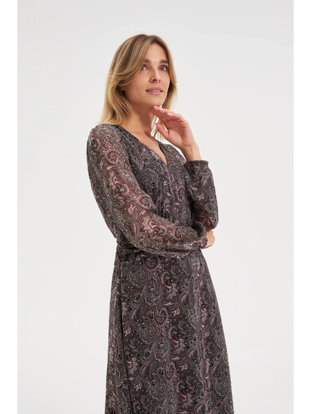 Moodo Vzorované šaty černé Moodo