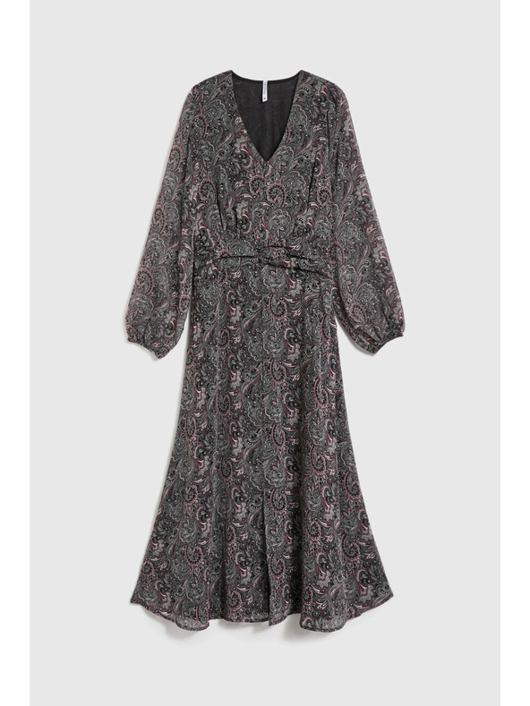 Moodo Vzorované šaty černé Moodo