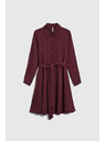 Moodo Vínové košilové šaty Moodo
