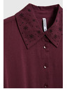 Moodo Vínové košilové šaty Moodo