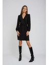 Moodo Černé šaty s výstřihem Moodo