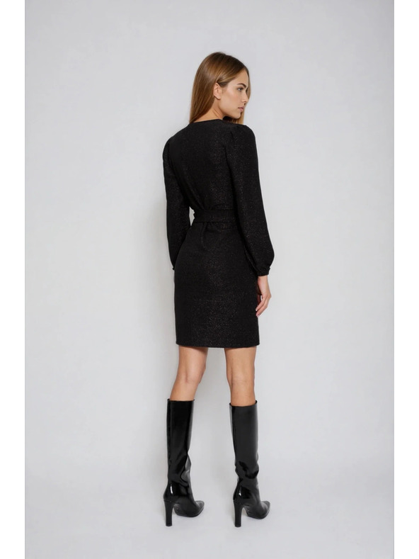 Moodo Černé šaty s výstřihem Moodo