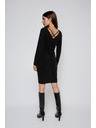 Moodo Přiléhavé černé šaty Moodo