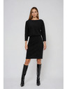 Moodo Černé šaty zdobené třpytivou nitkou Moodo