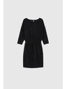 Moodo Černé šaty zdobené třpytivou nitkou Moodo