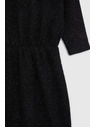 Moodo Černé šaty zdobené třpytivou nitkou Moodo
