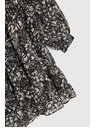 Moodo Vzorované šaty s výstřihem černé Moodo