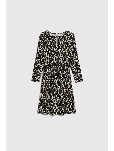 Moodo Vzorované šaty černé Moodo