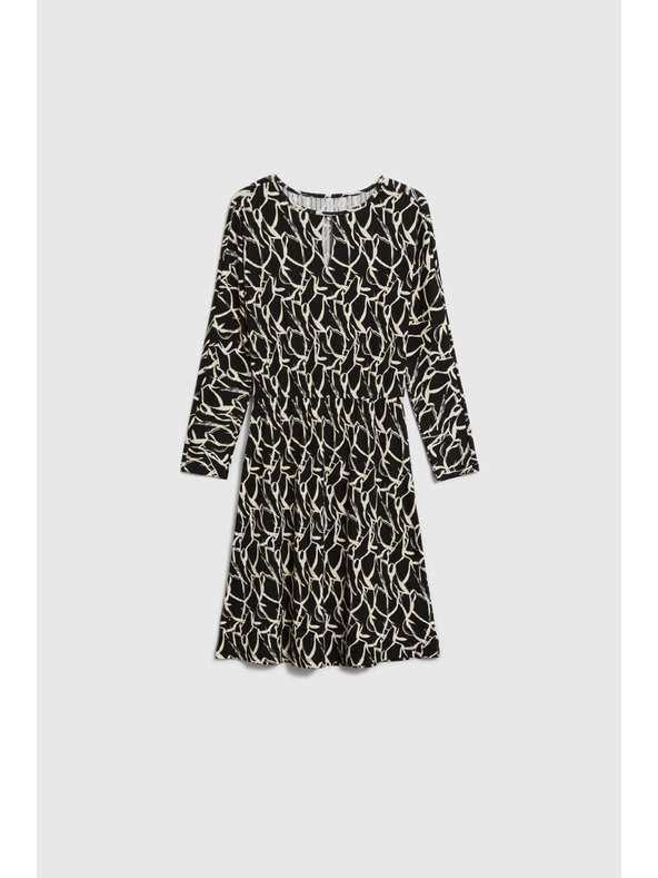 Moodo Vzorované šaty černé Moodo