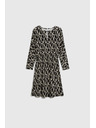 Moodo Vzorované šaty černé Moodo