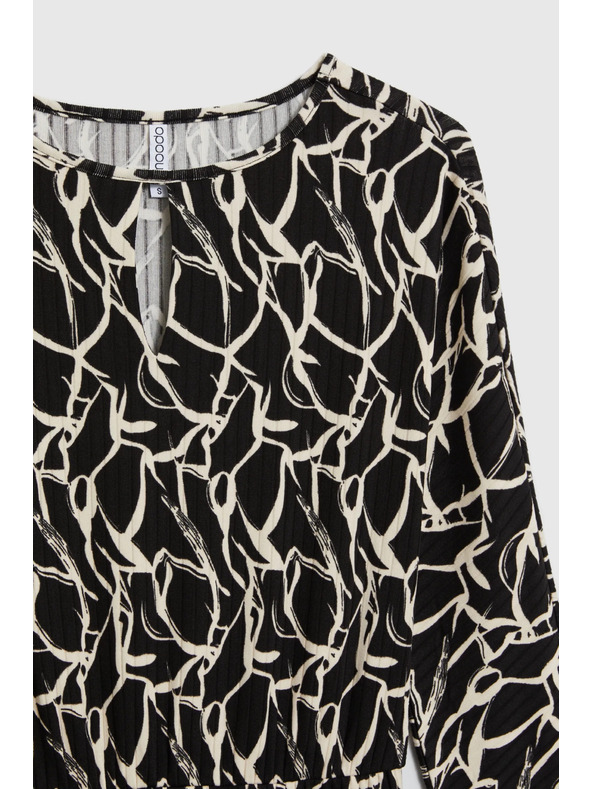 Moodo Vzorované šaty černé Moodo