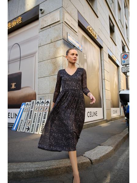 Moodo Černé midi šaty Moodo