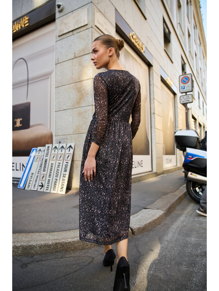 Moodo Černé midi šaty Moodo