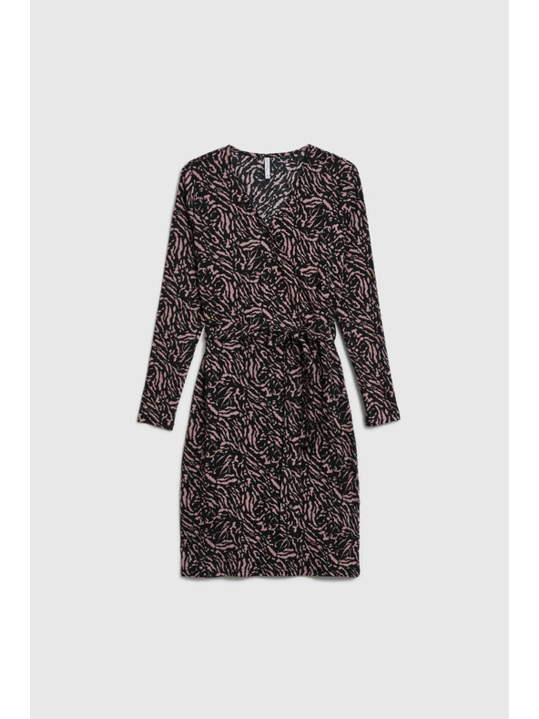 Moodo Přiléhavé černé šaty Moodo