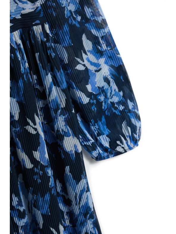 Moodo Plisované šaty tmavě modré Moodo