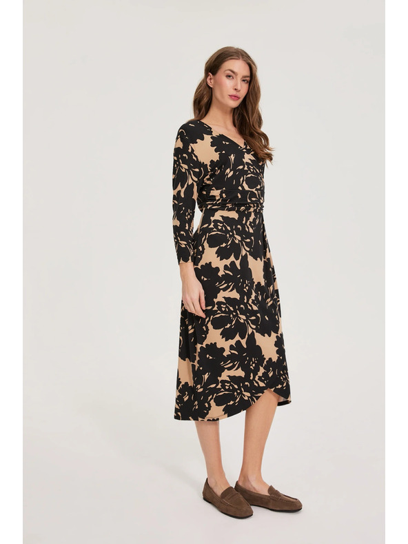 Moodo Vzorované šaty černé Moodo