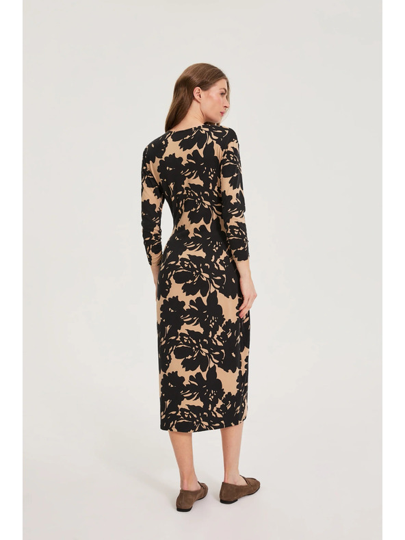 Moodo Vzorované šaty černé Moodo