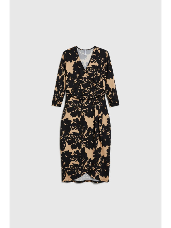 Moodo Vzorované šaty černé Moodo