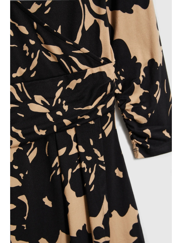 Moodo Vzorované šaty černé Moodo