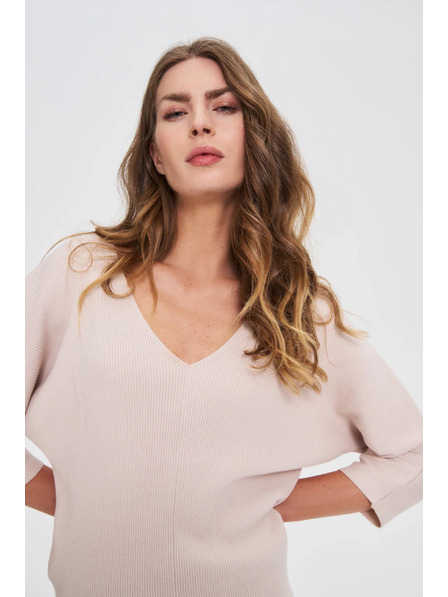 Moodo Svetr s 3/4 rukávy béžový Moodo