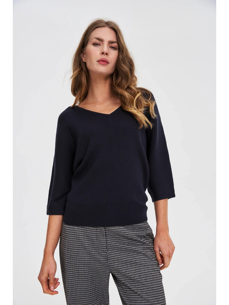 Moodo Svetr s 3/4 rukávy tmavě modrý Moodo