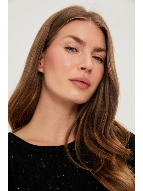 Moodo Svetr s flitry černý Moodo