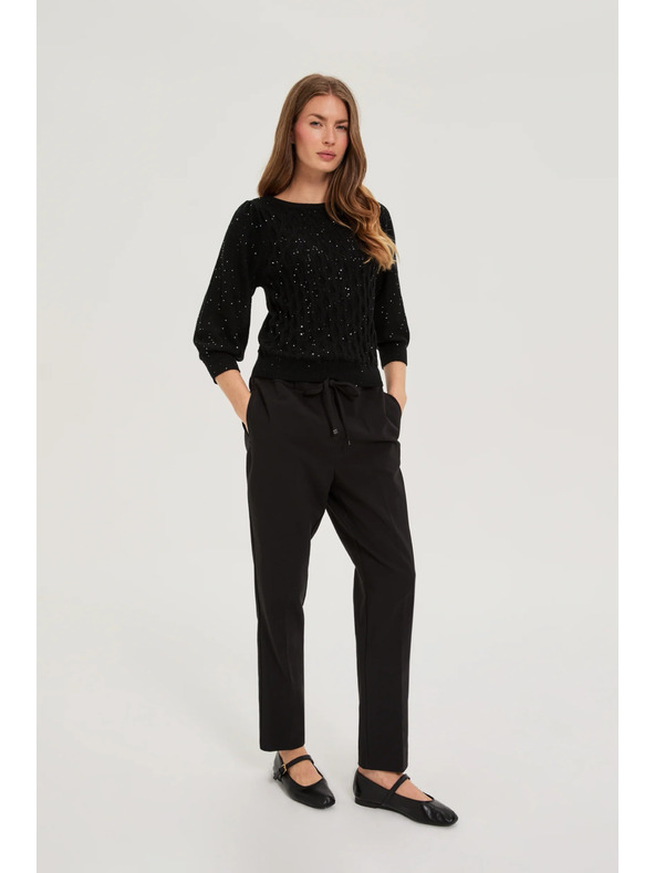 Moodo Svetr s flitry černý Moodo