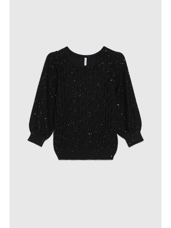Moodo Svetr s flitry černý Moodo